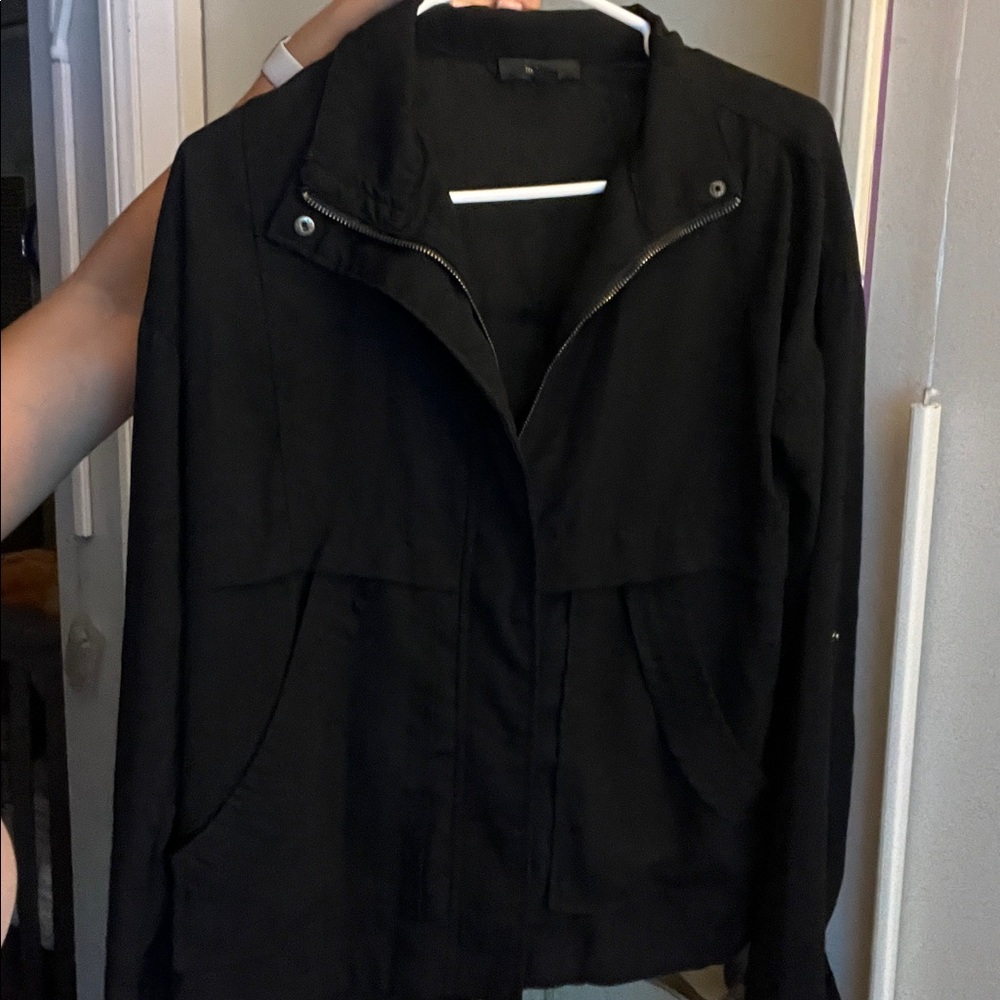Black Lightweight Cargo Jacket - image 1